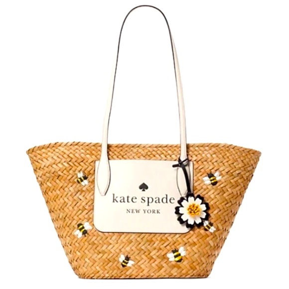kate spade Bags Nwt Kate Spade Honey Bee Straw Tote Novelty Large Beach Summer Bag Poshmark